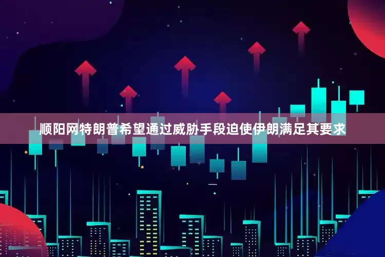 顺阳网特朗普希望通过威胁手段迫使伊朗满足其要求
