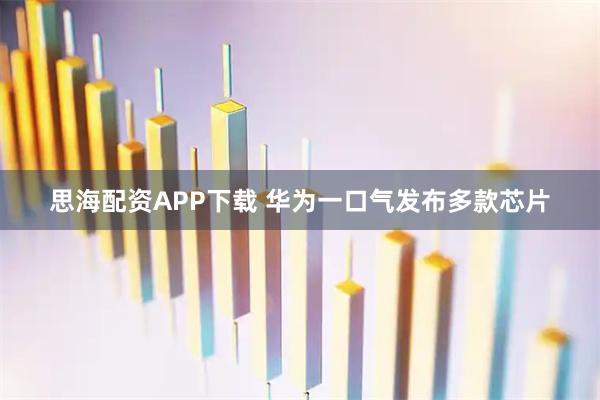 思海配资APP下载 华为一口气发布多款芯片