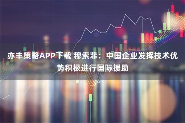 亦丰策略APP下载 穆索菲:中国企业发挥技术优势积极进行国际援助