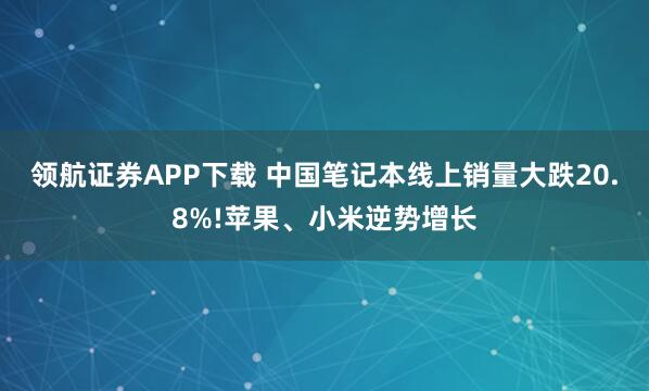 领航证券APP下载 中国笔记本线上销量大跌20.8%!苹果、小米逆势增长